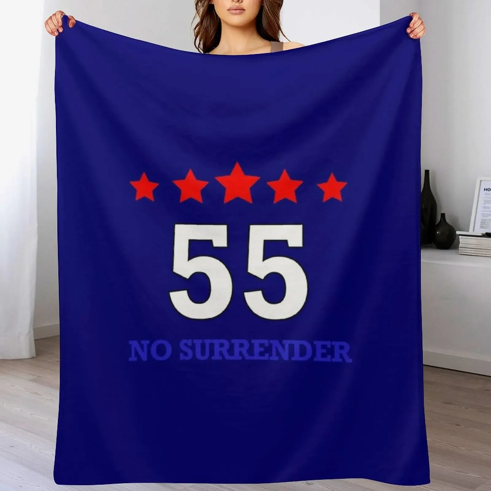 

Rangers 55 T Shirt Blue Throw Blanket Blankets For Sofas Bed covers valentine gift ideas manga Blankets