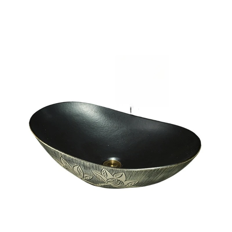 

Balcony wash basin ceramic ingot basin art retro face wash bathroom wash basin