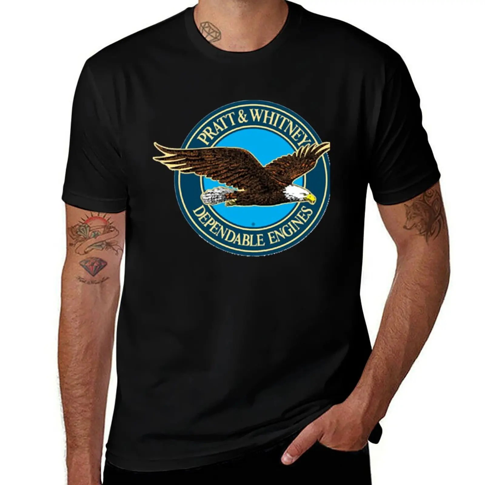 Pratt Whitney T-Shirt blanks summer tops Aesthetic clothing Men's t-shirt