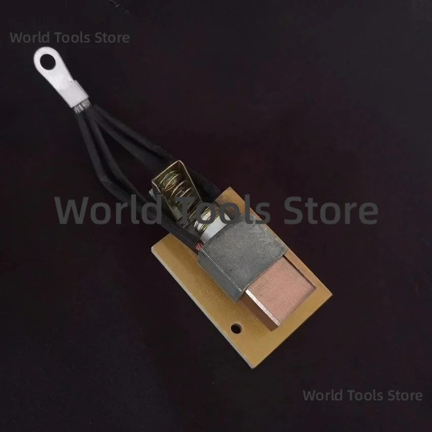 32x25x60mm Four Wire High Copper Carbon Brush+Aluminum Brush Box+Fixed Plate,For Welding Positioner Turntable Table Tube Welder
