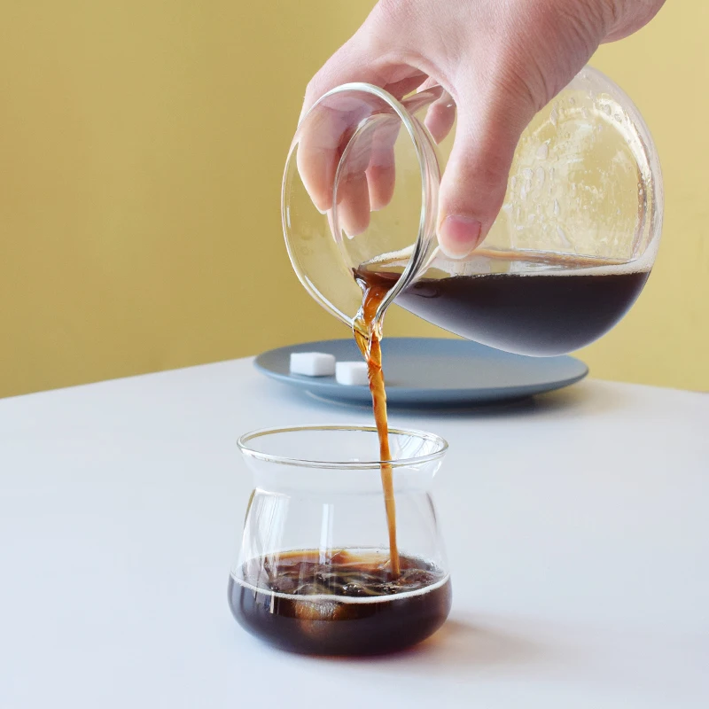 كوب زجاجي حسي من أوريا سعة 75 مل، كوب لشم القهوة مصبوب يدويًا، كوب تذوق، طقم إبريق مشاركة بيكارو، أدوات قهوة ملونة بأسلوب نو...