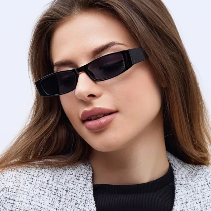 

Motorcycle 3pcs New Small Rectangle Sunglasses Women Men Narrow Frame Sun Glasses Simple Style UV400 Shades Eyewear