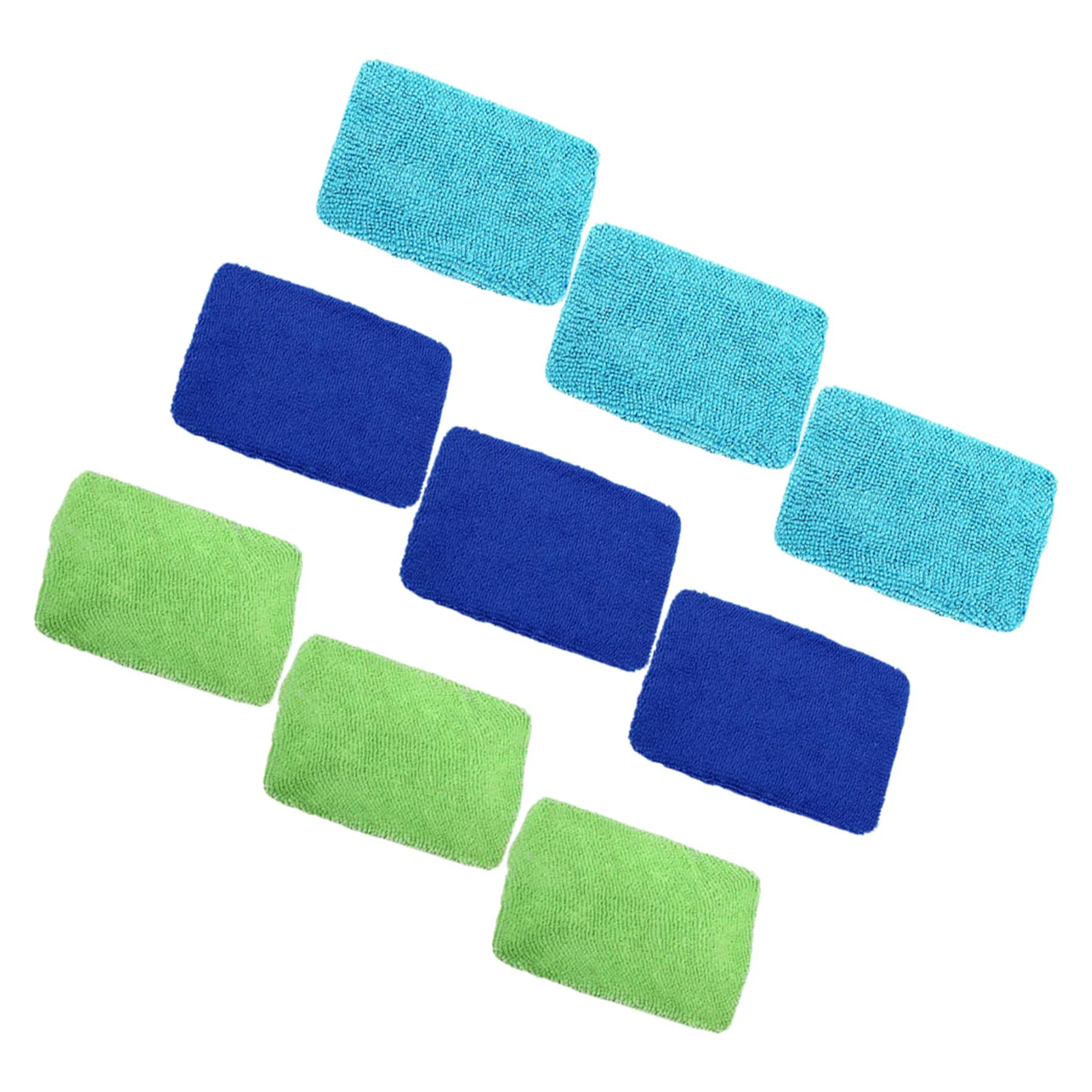 

9Pcs Window Cleaning Cloth for Cars Blue Dark Blue Green Bright Colors Durable Reliable Car Cleaning Accessories