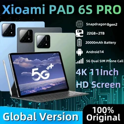 Wersja globalna Oryginalny Pad 6S Pro Tablet 11 cali HD 4K Snapdragon 8gen2 Android 14 22 GB + 2 TB 5G Dual SIM Bluetooth WiFi GPS