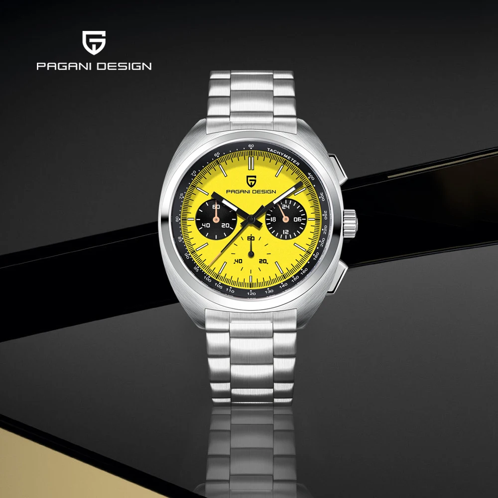2025 جديد PAGANI تصميم ساعات رجالية فاخرة ساعة كوارتز الرجال VK63 كرونوغراف ساعات المعصم AR الياقوت مقاوم للماء ساعة مضيئة