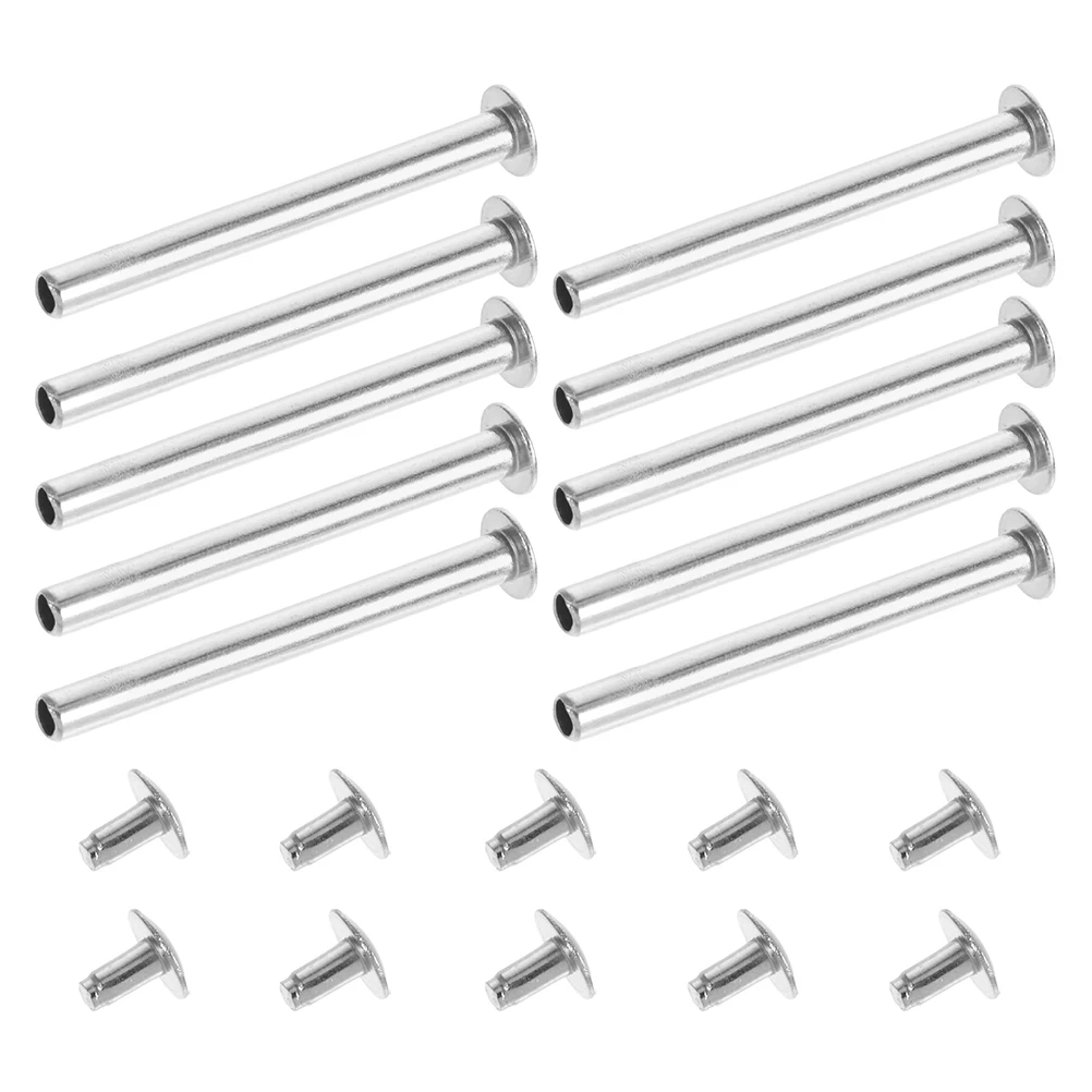 

10 set Metal Shaft Rivets Folding Hand Repair Kit Handheld Bamboo Cloth Fasteners Replacement Silver Repairing
