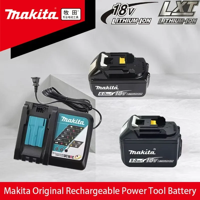 

Original Makita 18V 6A Rechargeable Power Tools Battery 18V Makita with LED Li-ion Replacement LXT BL1860B BL1860 BL1850 Charger