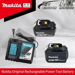 Original Makita 18V 6A Rechargeable Power Tools Battery 18V Makita with LED Li-ion Replacement LXT BL1860B BL1860 BL1850 Charger