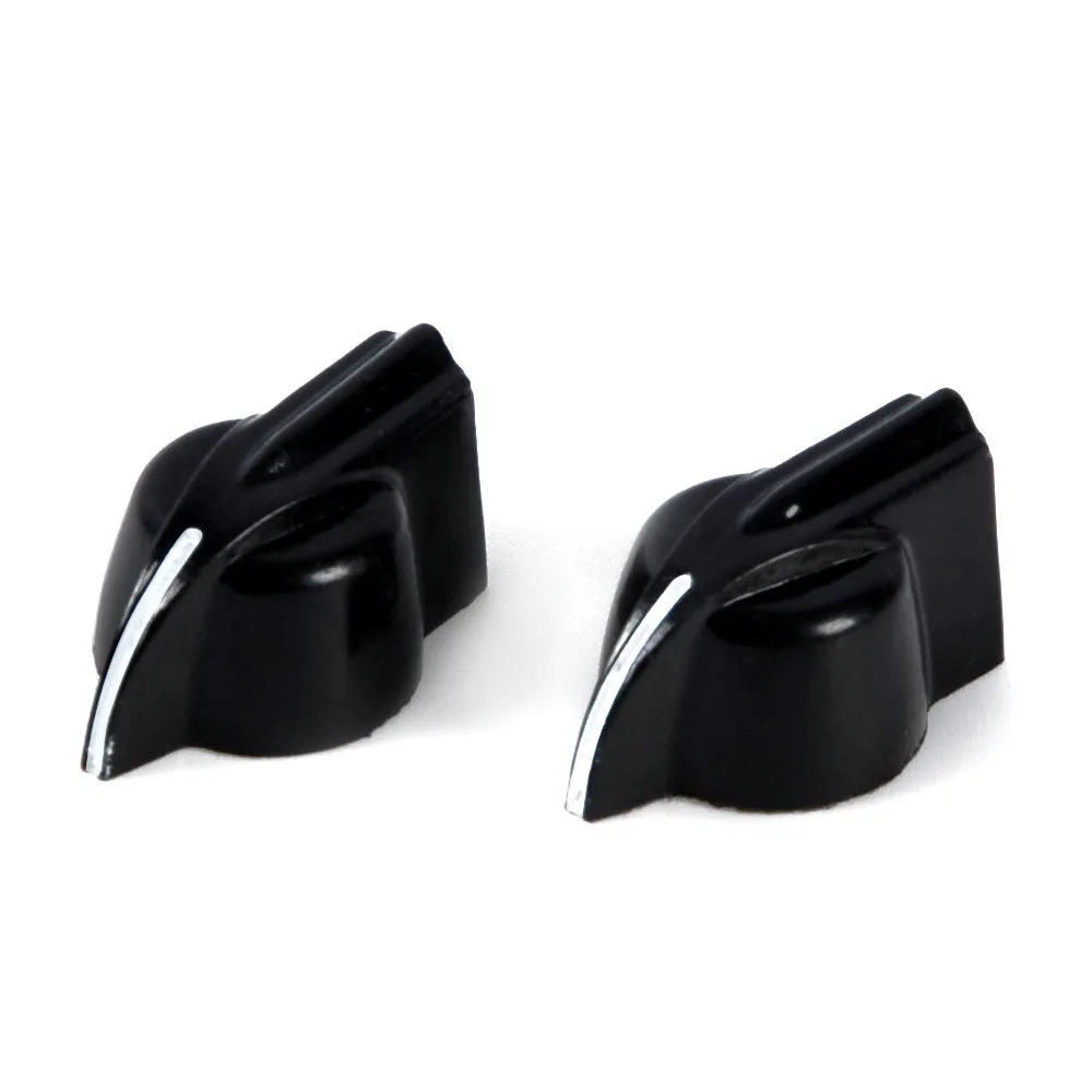 Perilla de cabeza de pollo azul y negro para tubo de Audio, amplificador de guitarra, piezas de amplificador Vintage, 2 uds.