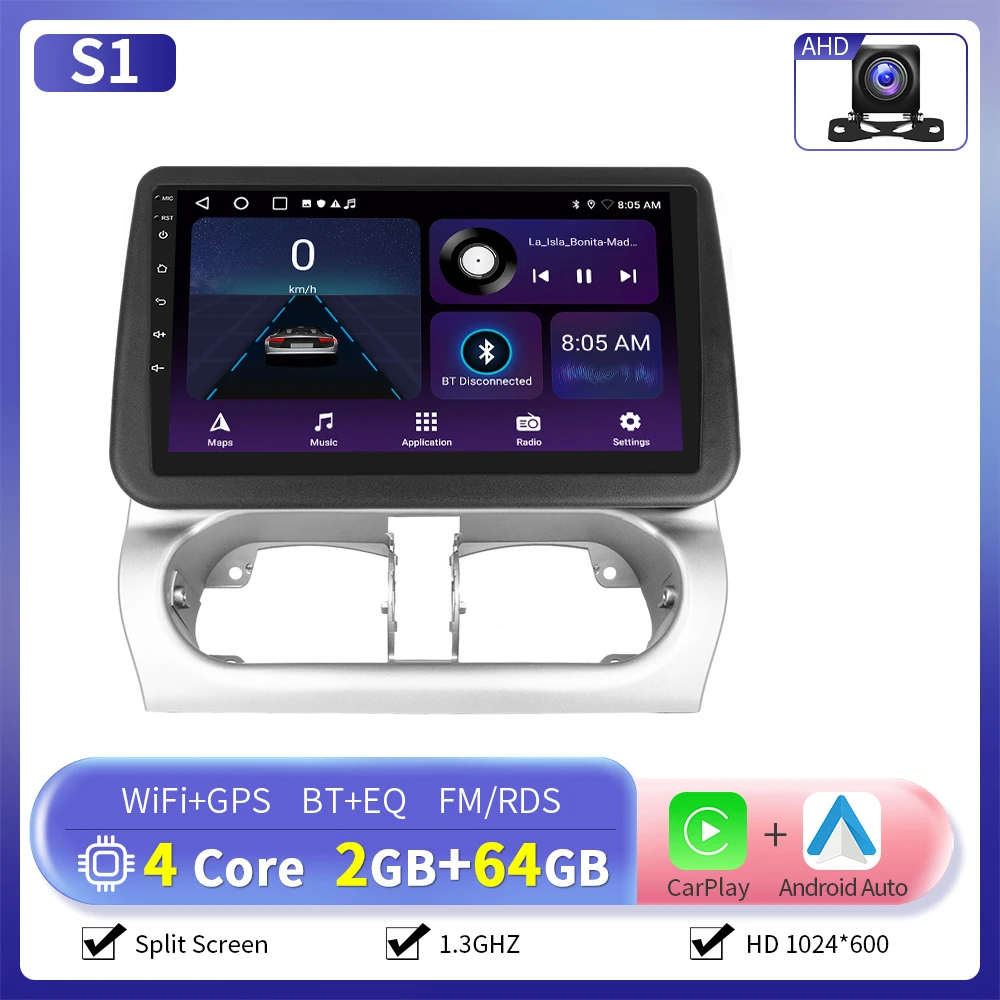 Camecho 9 "Draadloze Carplay Android Auto Radio Voor Opel Combo2001-2011/Crosa 2000-2006/Tigra 2004-2009 GPS Multimedia Speler