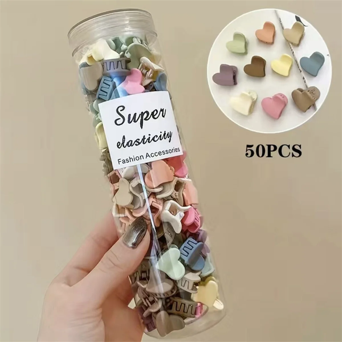 Korean Hair Clip Set (50 Pcs) - Cute Minimalist Design 3