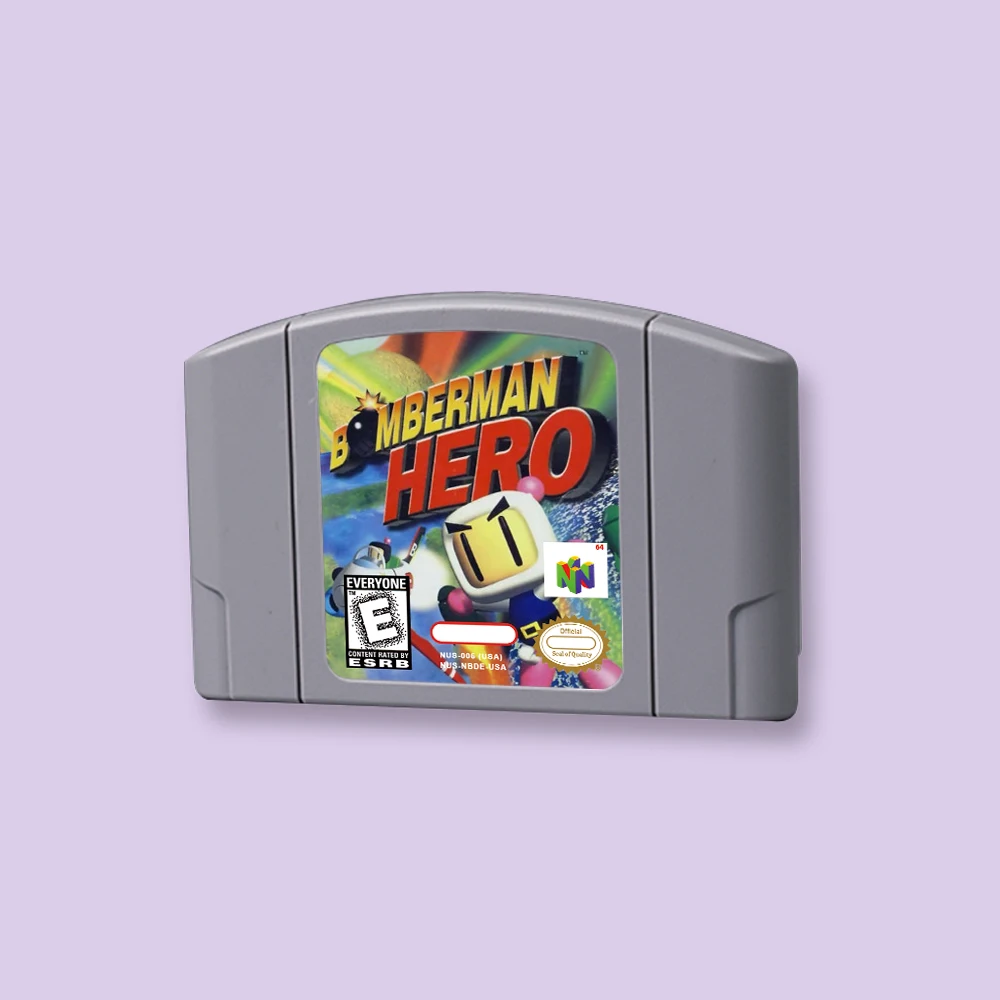 for Bomberman Hero  64bit game card for USA NTSC version N64 video game console English language