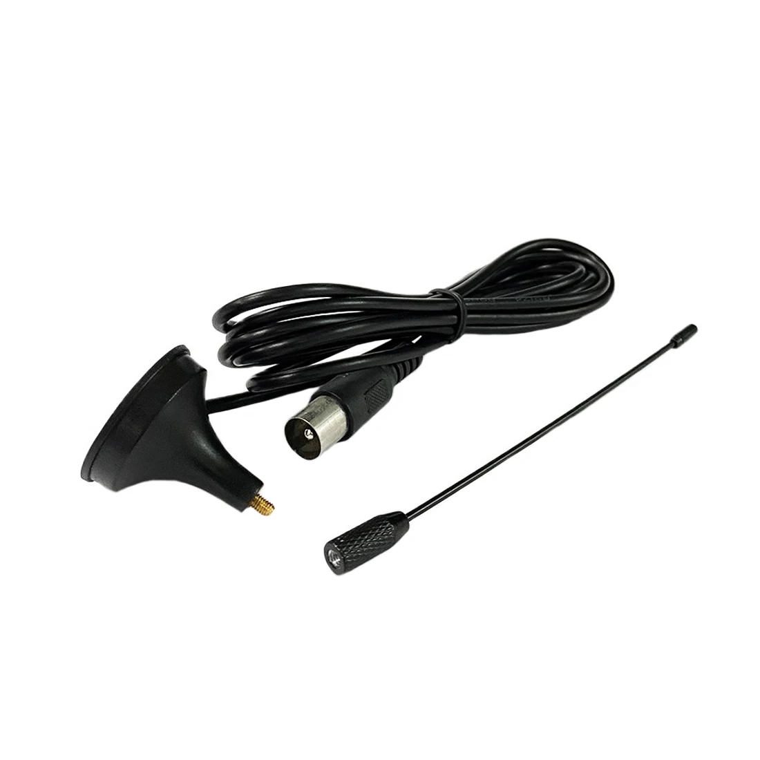 1PC DVB-T Sucker Antenna Indoor TV Aerial Magnetic Base 3m Extension Cable IEC Connector Wholesale