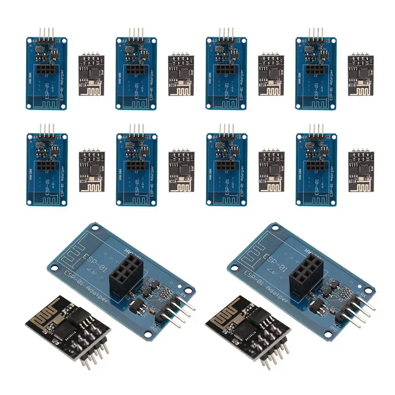 ESP8266 ESP-01 Wifi Wireless Adapter Module 3.3V 5V Esp01 Breakout PCB Adapters-AU32