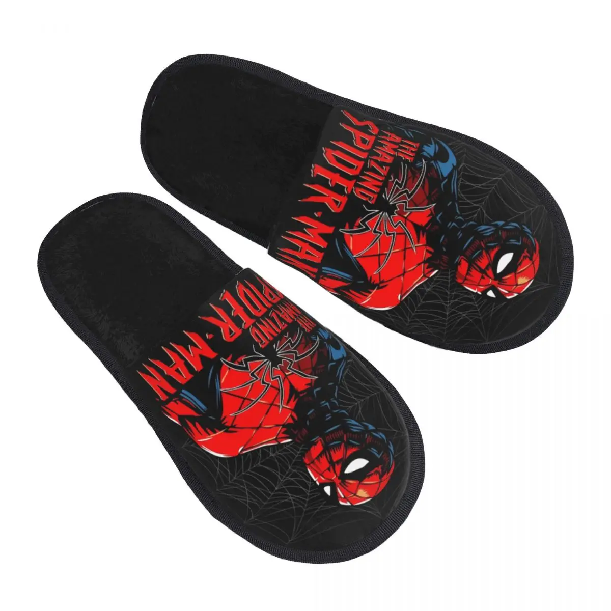 

Custom Print Women Spider Man Cartoon Superhero House Slippers Soft Warm Memory Foam Fluffy Slipper Indoor Outdoor Shoes