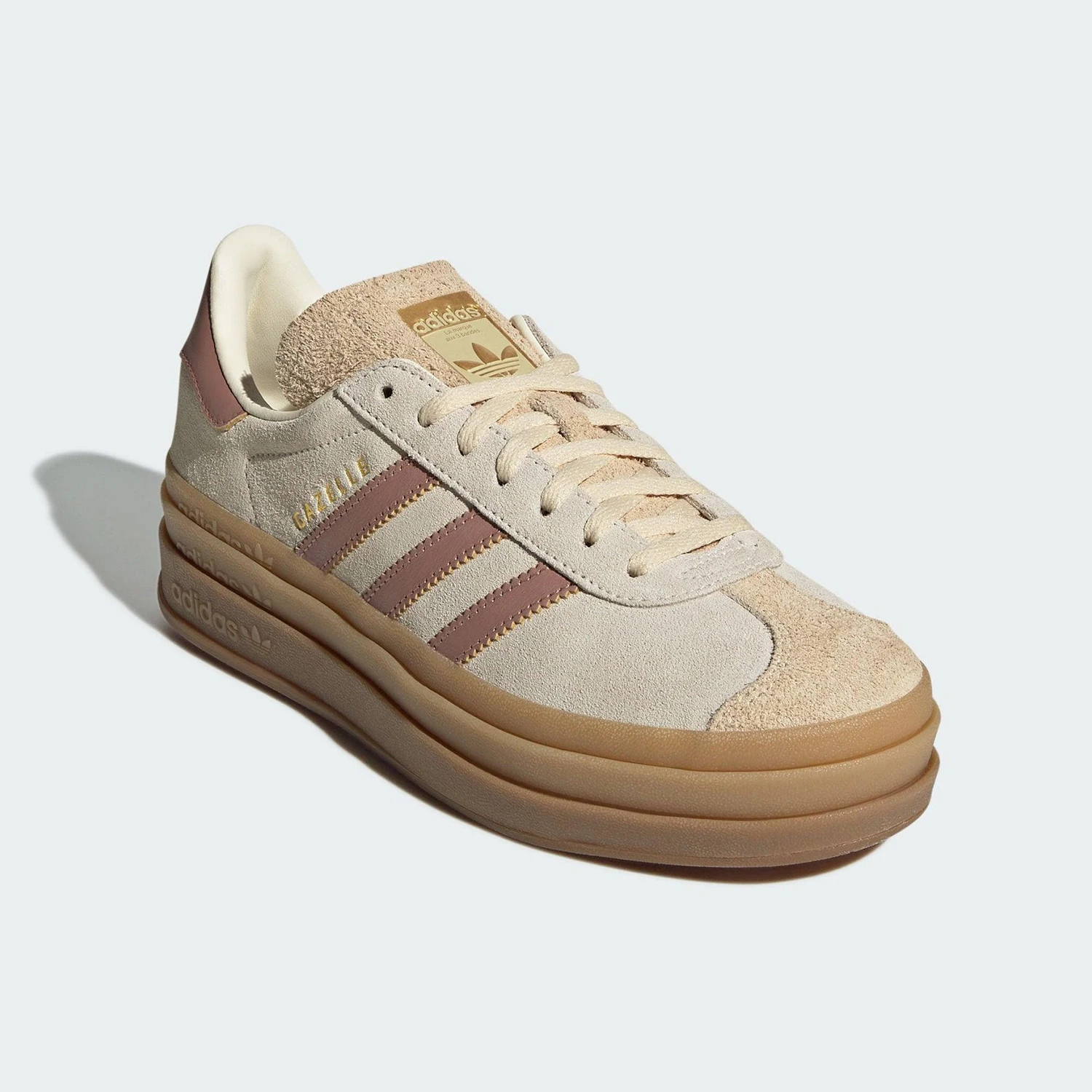 Adidas genuine clover women's suede leather thick soled classic board shoes JS3893