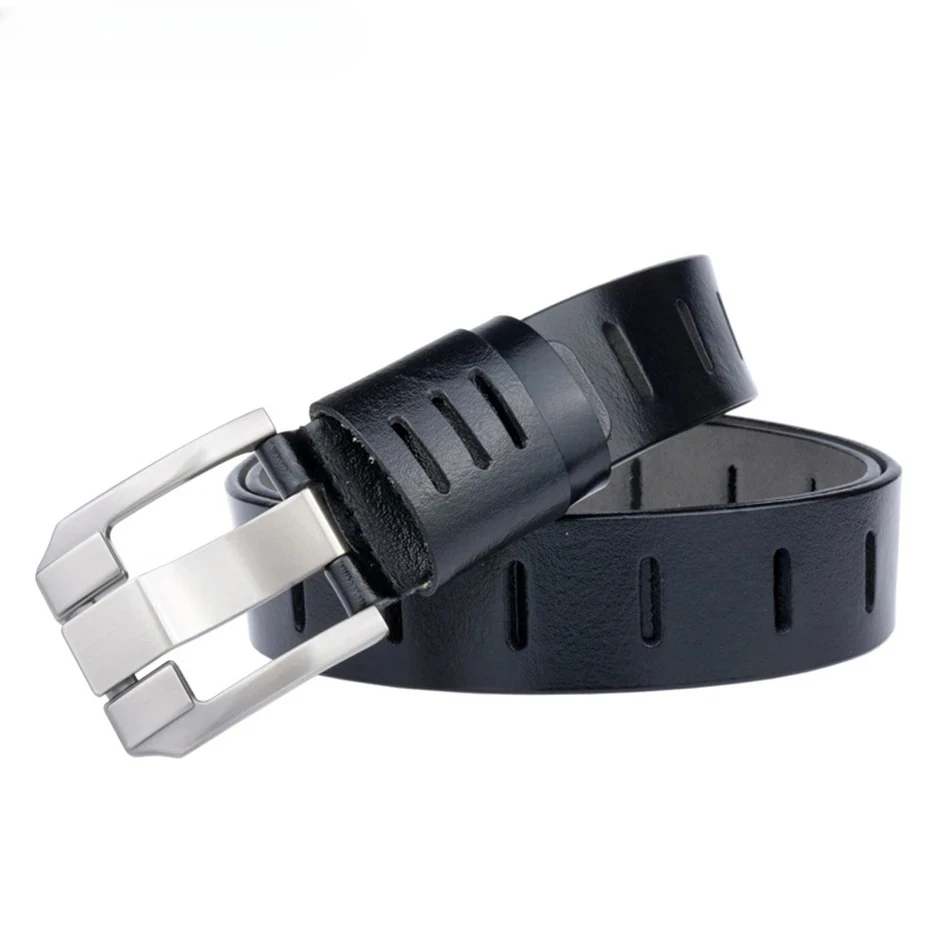 

Black Leather Belts for Men Genuine Leather Belt Men Pin Buckle Belt Male Solid Casual Brand Belt for Jeans Big Size Coffee