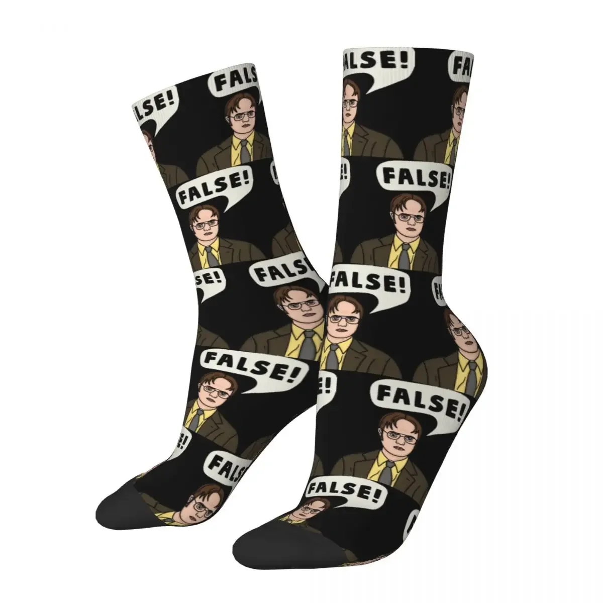 Dwight Schrute The Office False Quote Socks Harajuku High Quality Stockings All Season Long Socks for Man's Woman's Gifts