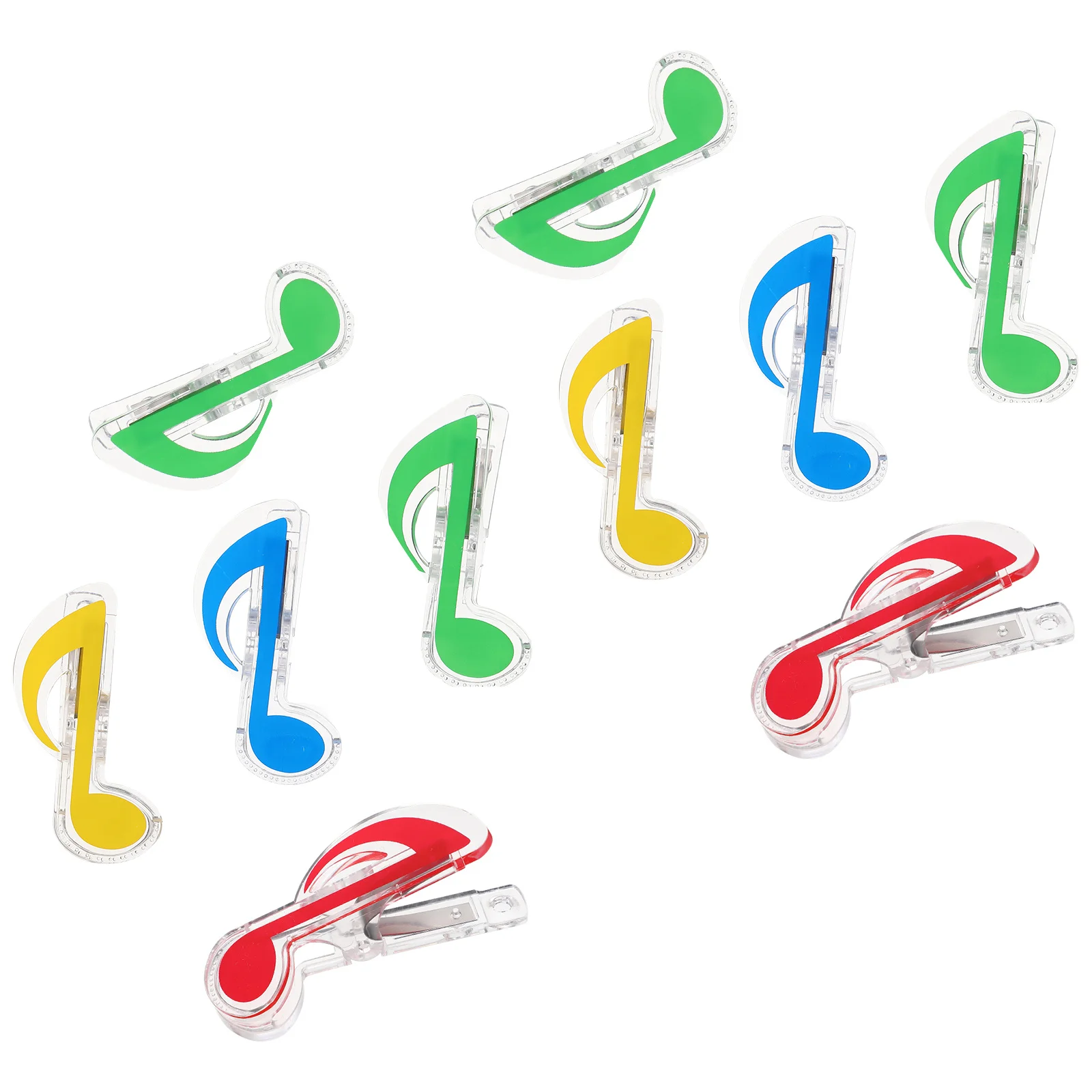 

10Pcs Music Book Clips Score Holders Creative Sheet Clips Durable Practical for Musicians Students Piano Scores Cooking Recipes