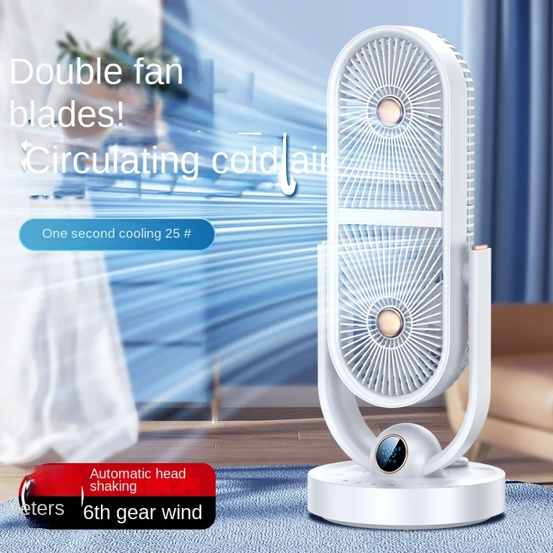 fan USB charging portable, silent mini, small household double head 캠핑에어콘 gaiatop ポータブル ファンHome Appliances mini air conditioner