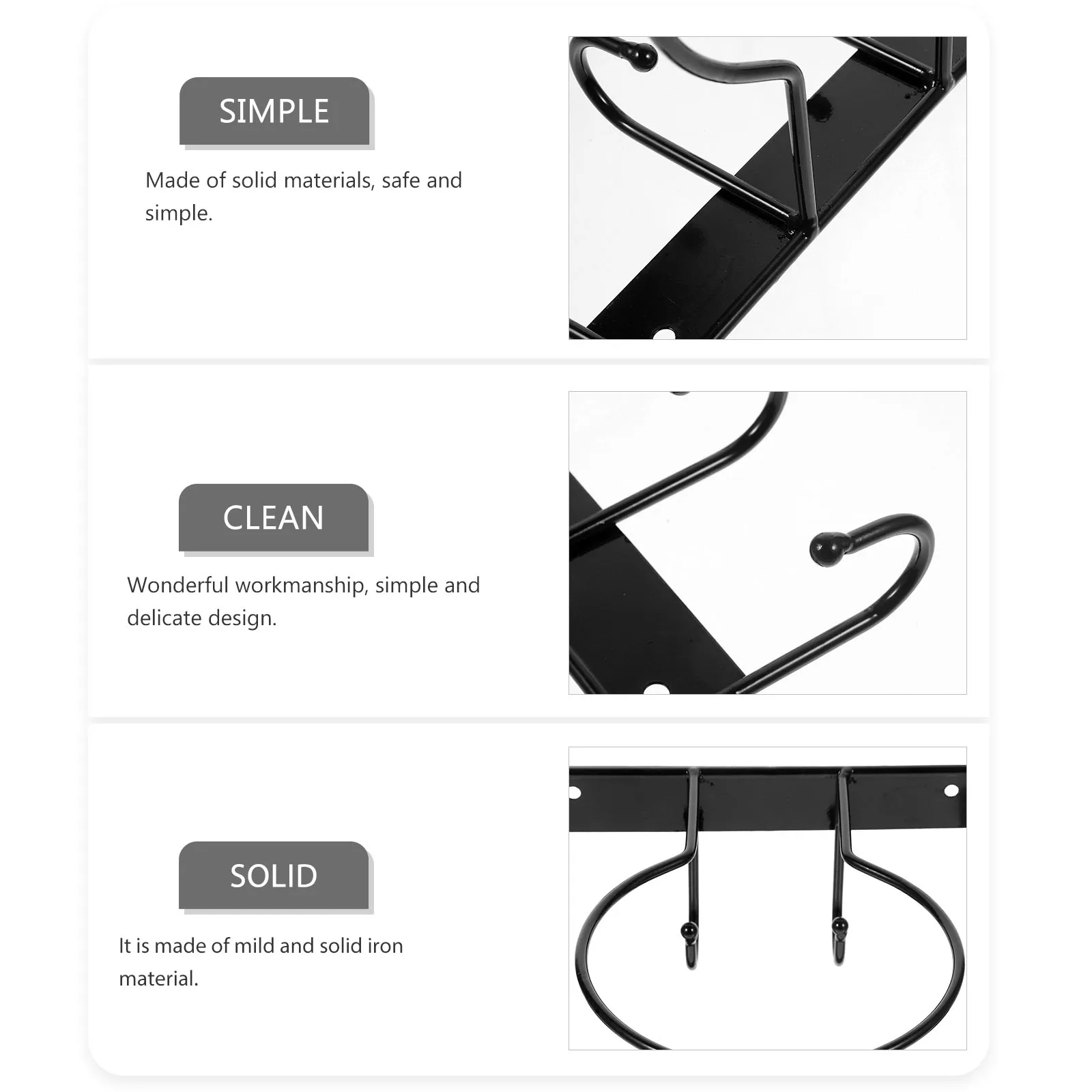 

Basketball Storage Rack Iron Household Device Wall Holder Coat Hook Cap Hooks for Mounted
