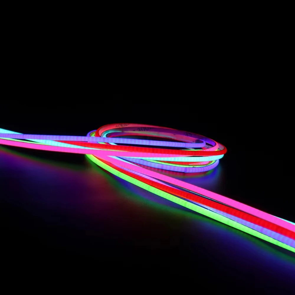 Ultra Thin 2mm 2.7mm 4mm Colorful COB LED Strip Lights DC5V/12V/24V RA90 480LED/m High Density LED Tape DIY Colour Car