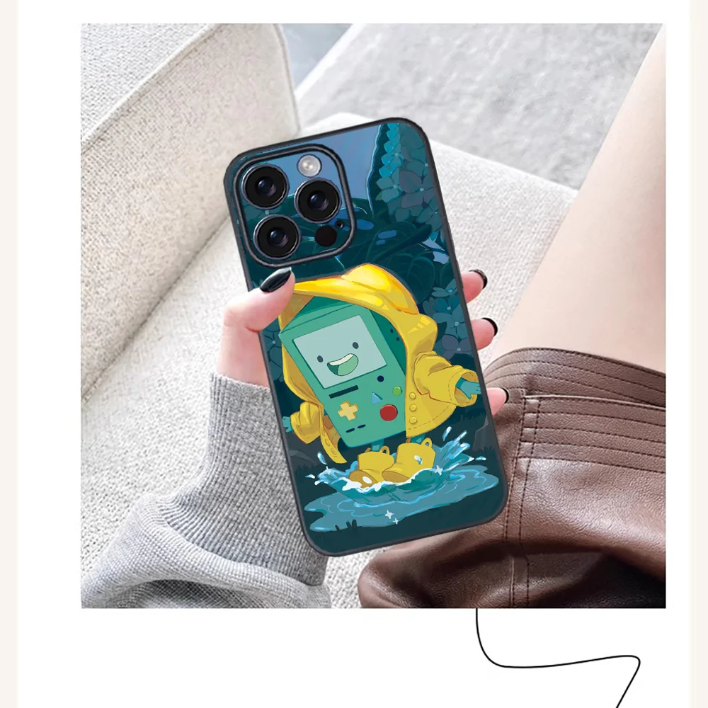 C-Cartoon adventure time Phone Case For iPhone 16 15 14 13 12 11 PRO MAX PLUS Mini TPU Soft to  Skin-friendly case