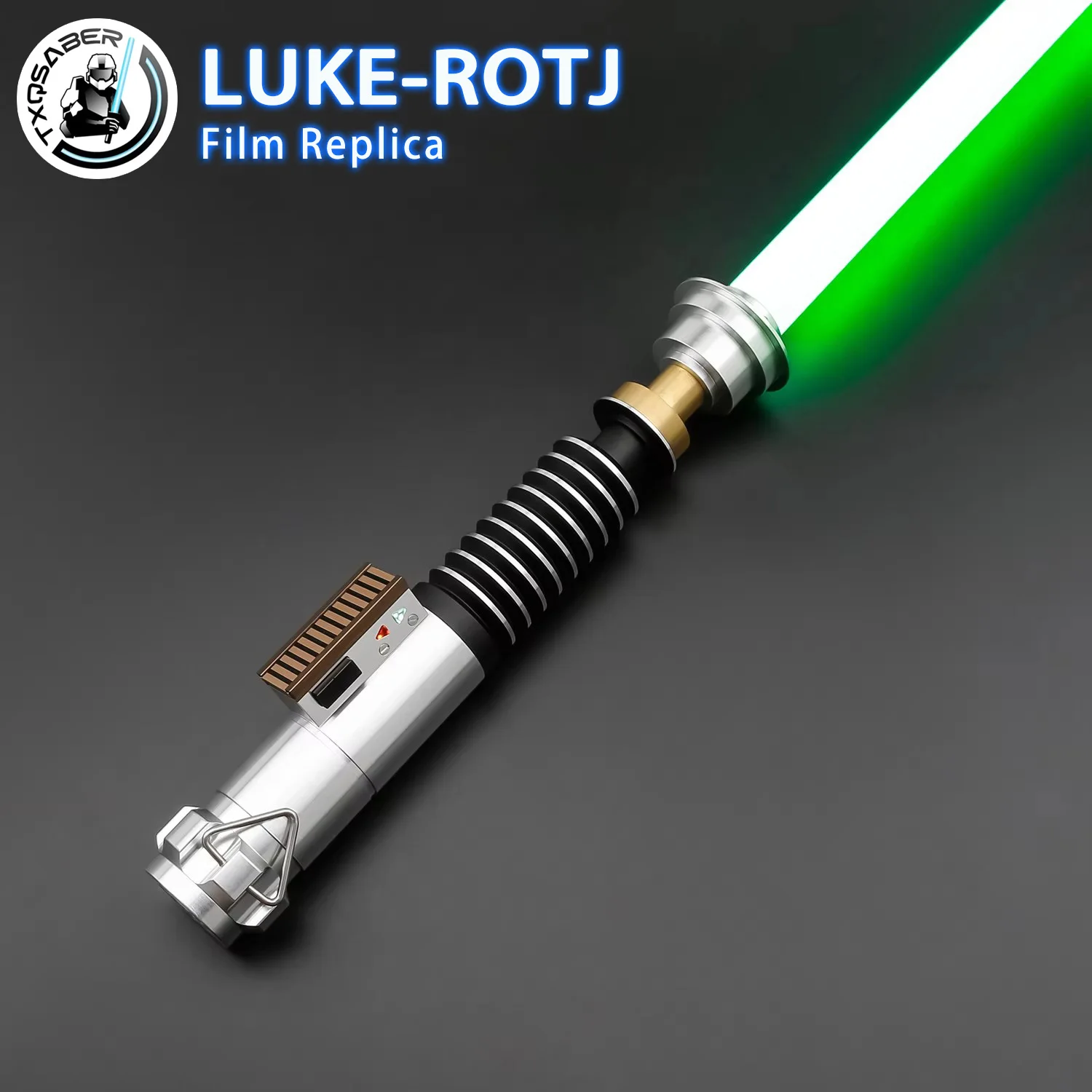 TXQSABER Noe Pixel Luke Skywalker Lightsaber Jedi Heavy Dueling Luke ROTJ Light Sword Smooth Swing FOC Ghost Effects Cosplay Gif