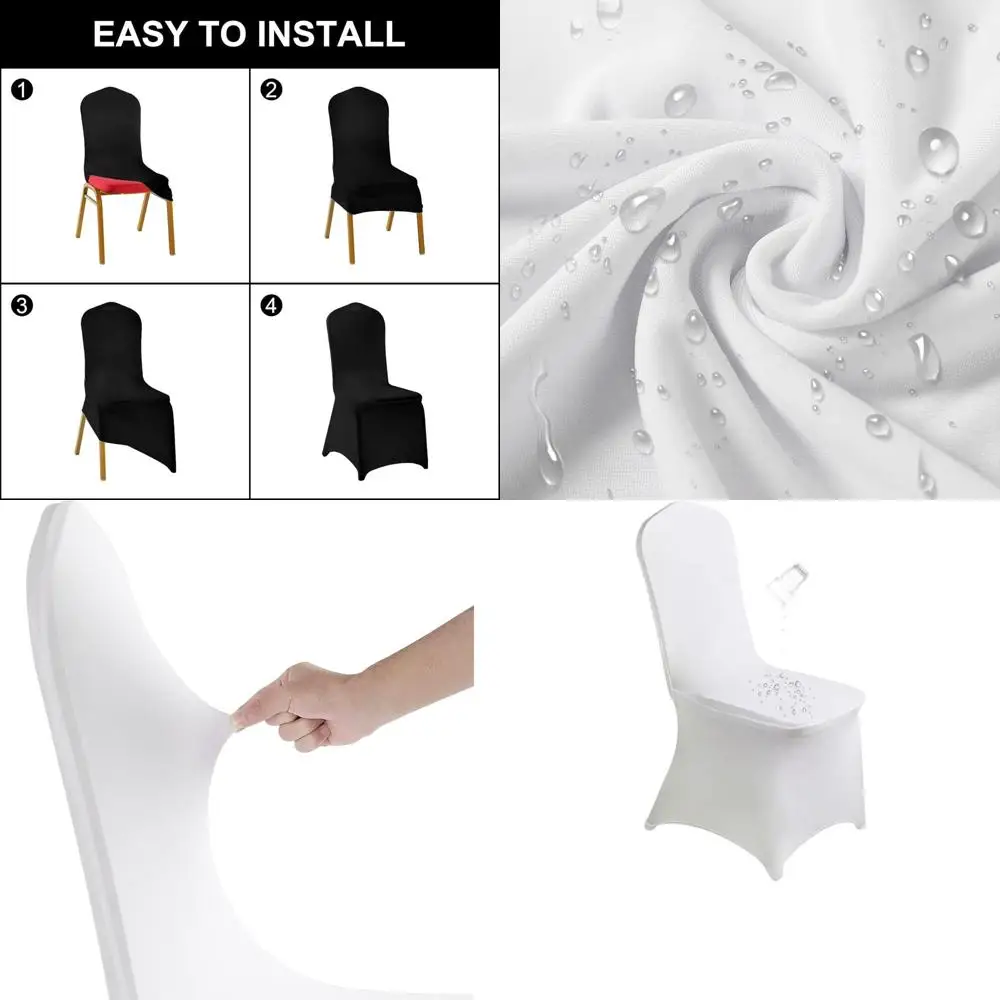 

Waterproof Spandex Chair Covers, 25-Pack, Stretch Polyester Covers for Outdoor Use, Universal Fit for Parties, Banquets, Wedding