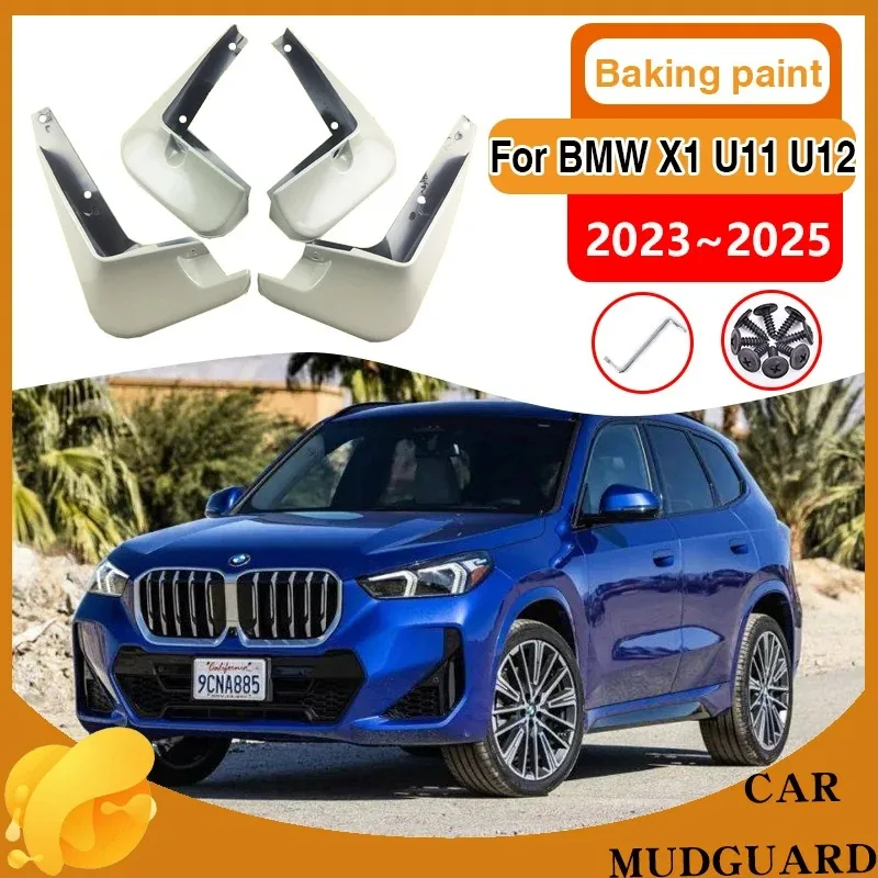 For BMW X1 2023 Accessories 2024 2025 U11 U12 Car Fender Mud Flap Splash Guard Front Wheel Mudguard Baking Paint Protect Mudflap