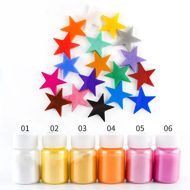 18Color Epoxy Resin Pigment Kits Mica Powder Dye Pearl Pigment Natural Mica Mineral Powder DIY Glitter Epoxy Mold Jewelry Making