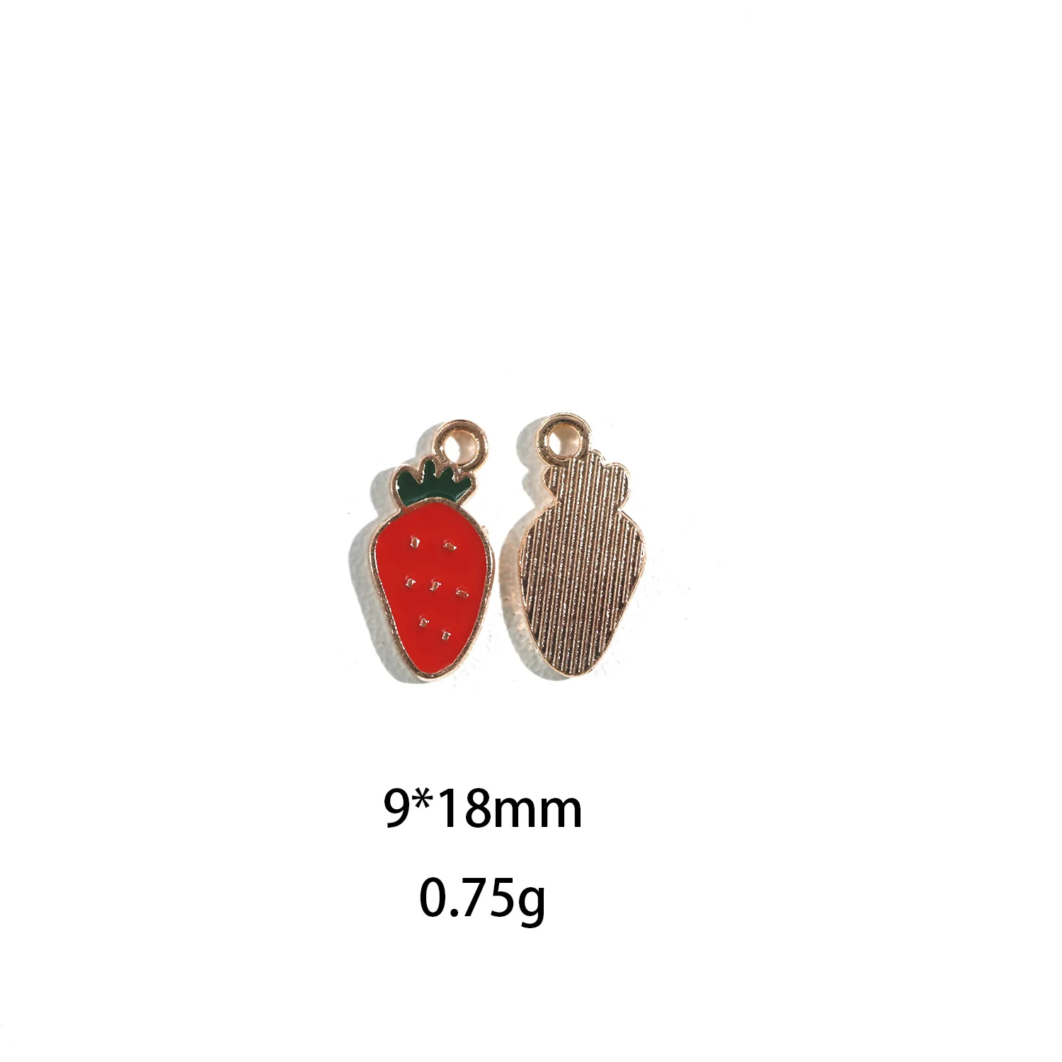 10pcs Cute Enamel Red Fruits Charms for Earrings Apple Strawberry Watermelon  Cherry Charms Pendants for DIY Jewelry Making