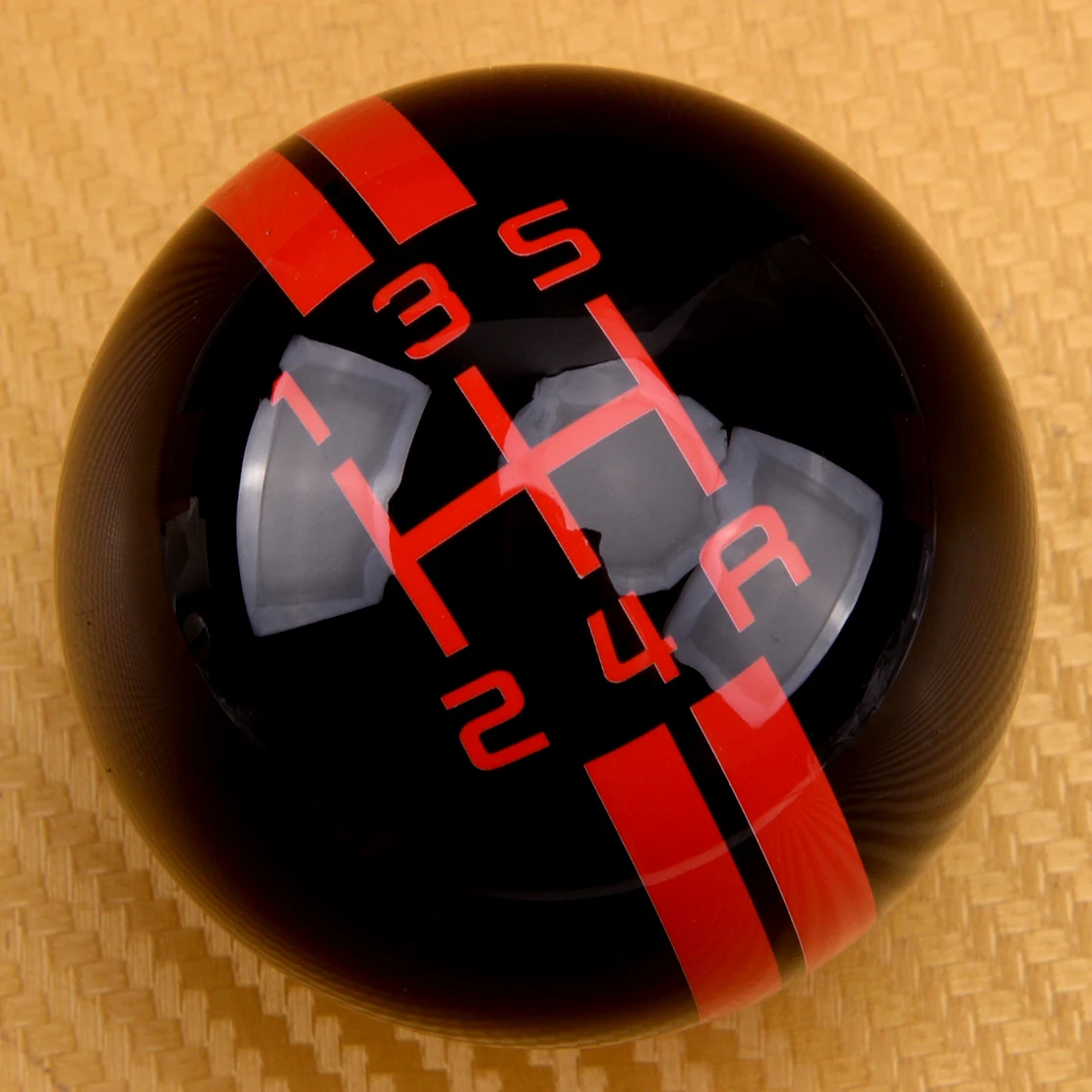 5 Speed Car Black Manual Gear Shift Knob Round Ball Fit for Ford Mustang Shelby GT 500 Cobra MT Car Accessories