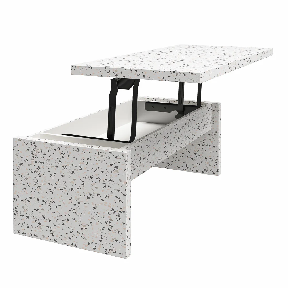 Lift Top Table, Terrazzo, Coffee Tables Living Room Furniture , Light And Modern, Simple Aesthetics