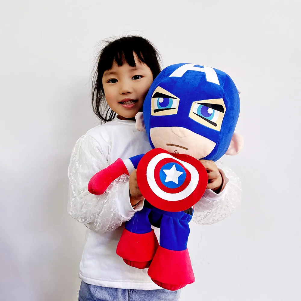 45cm Superhero Ironman Spider man Captain America Stuffed Plush Toy Spider Doll Room Ornament Bed Sofa hold pillow Gift