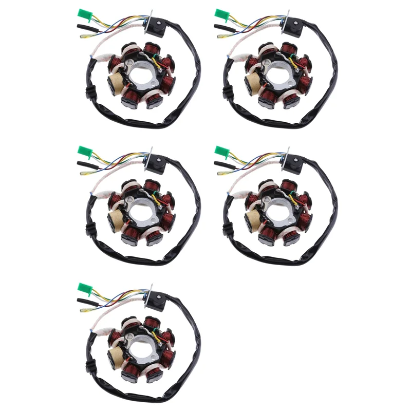 

5X для двигателя GY6, катушка генератора статора магнето 157QMJ для двигателя GY6 125Cc 150Cc, аксессуары для скутеров ATV