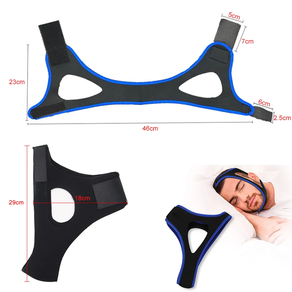 Tcare Anti Snore Chin Strap Stop Snoring Snore Belt Sleep Apnea Chin Support Straps for Unisex Night Sleeping Aid Tools Hot Sale