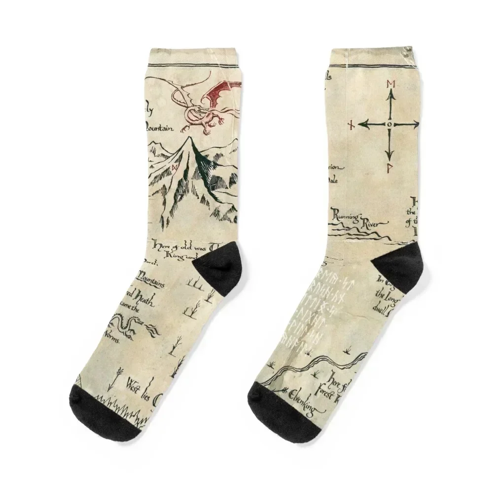 

Map of Middle Earth Socks hiking soccer anti-slip tennis retro Socks Women's Men's