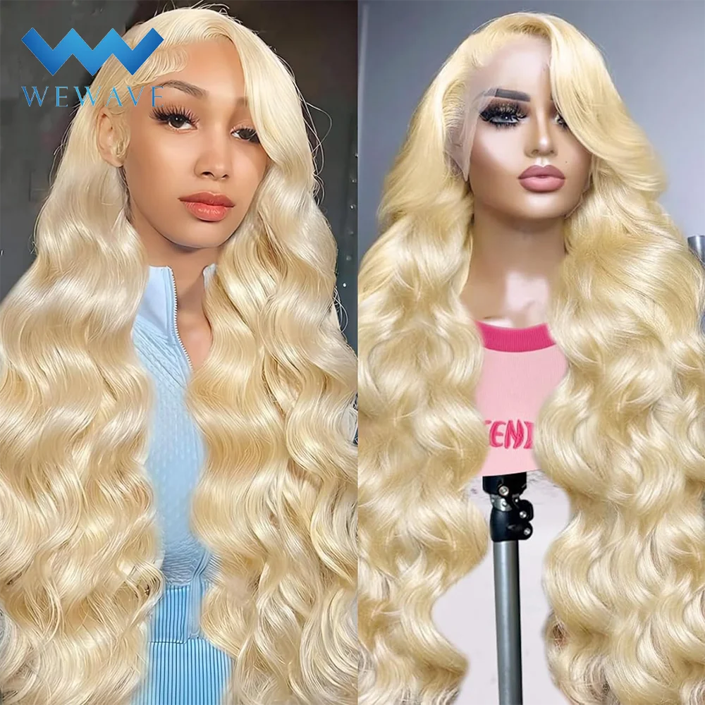 13X6 613 Blonde Kant Voorkant Pruiken Menselijk Haar 30 Inch Body Wave 13X4 Lace Frontale Pruik Pre Tokkel Blonde Kant Pruik Lijmloze Pruik