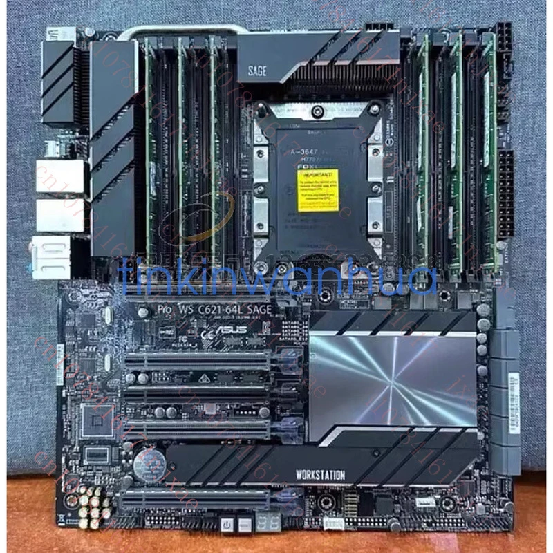 

used For ASUS Pro WS C621-64L SAGE Motherboard LGA3647 DDR4 8xSATA3 Mainboard.