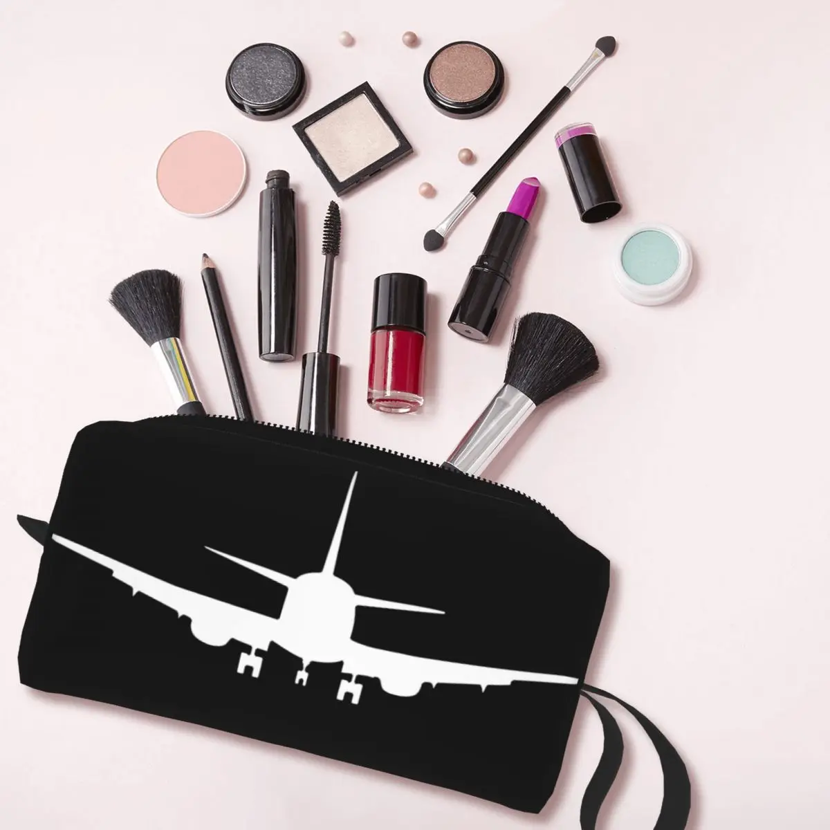 Custom Airplane Travel Toiletry Bag for Women Plane Pilot Gift Cosmetic Makeup Bag Beauty Storage Bags Dopp Kit Case Box