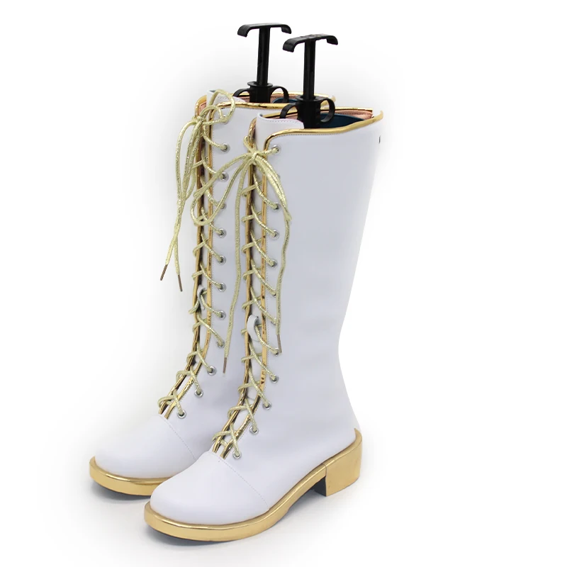 Zapatos de Cosplay de Anime k-pop Demon Hunters KPop Rumi, botas blancas para mujer, accesorios de juego de rol para fiesta de Carnaval y Halloween