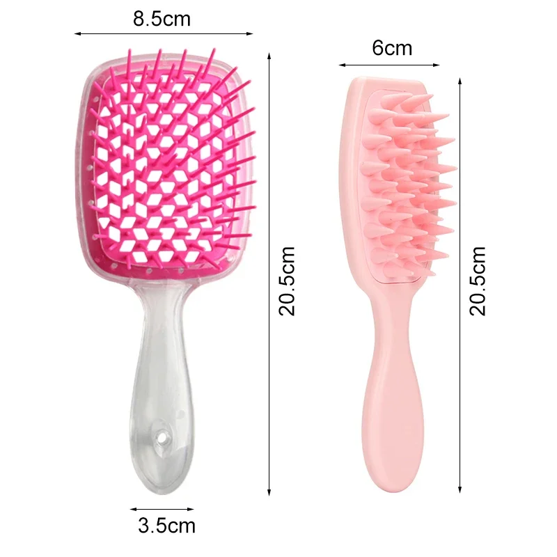 4 adet silikon derisi masaj tarak Detangling saç fırçası kuaför saç boya aplikatör şişe sprey şişe berber Styling araçları