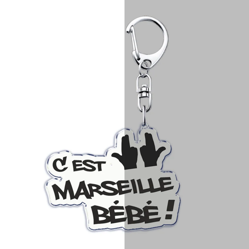 French Rapper Oh Qu\'elle Est Belle Keychains Keyring for Accessories Woman Rap Singer Pendant Keyring Jewelry Music Fans