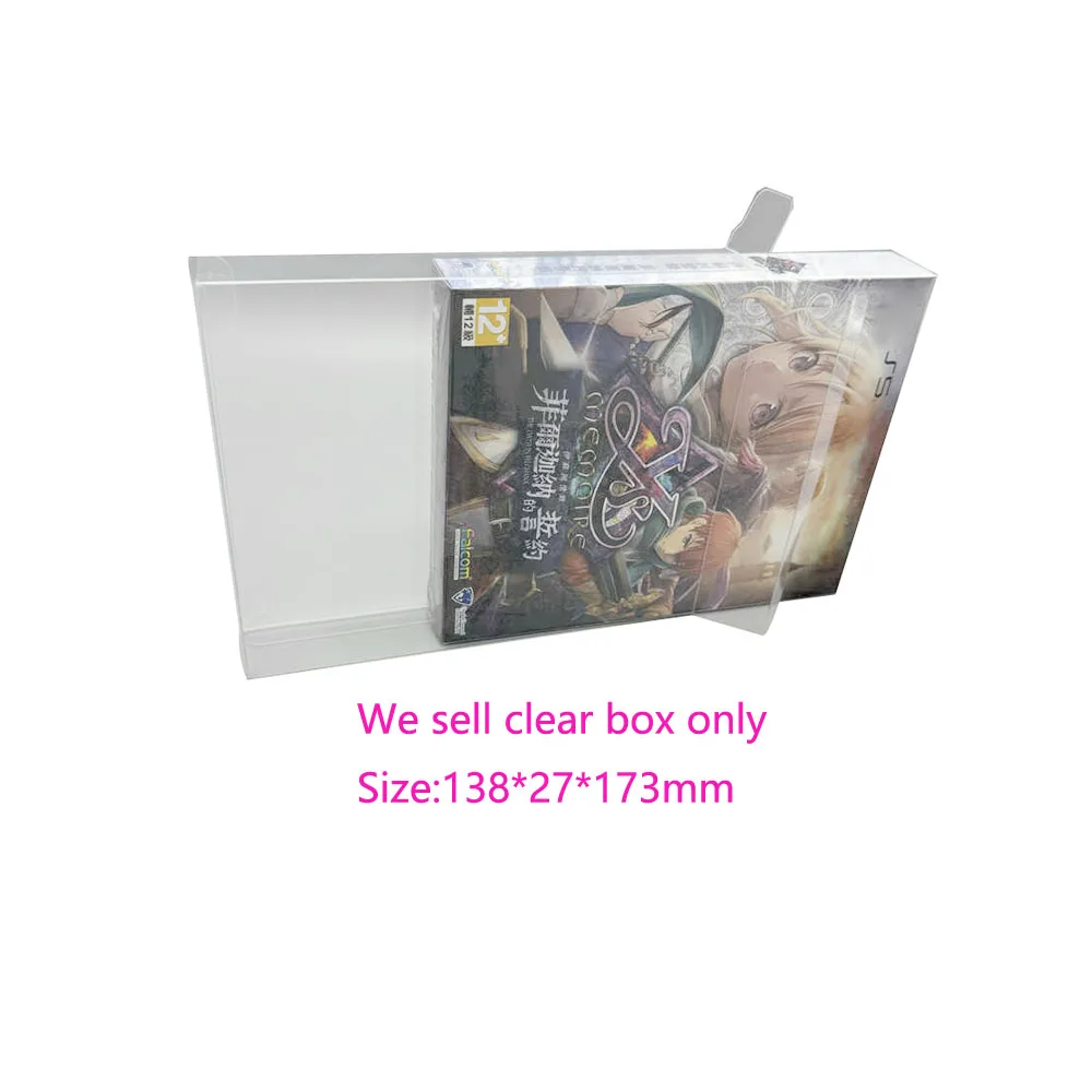 Transparent  PET box For PS5  For Ys Memoire The Oath in Felghana game limited version collection Display Storage box