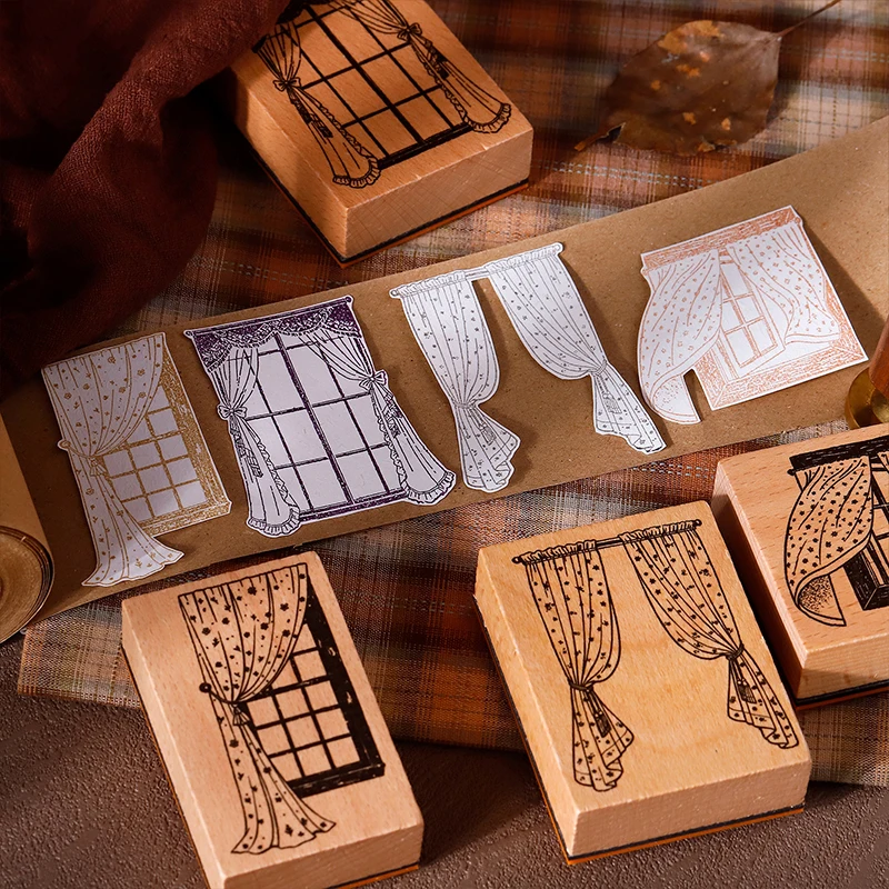 Journal GO Under the Window Sill Stamp DIY Stationery Scrapbooking Standard Wood Stamp for Collage Junk Journal Card Decor