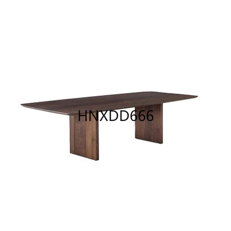 North American black walnut dining table light luxury meeting desk