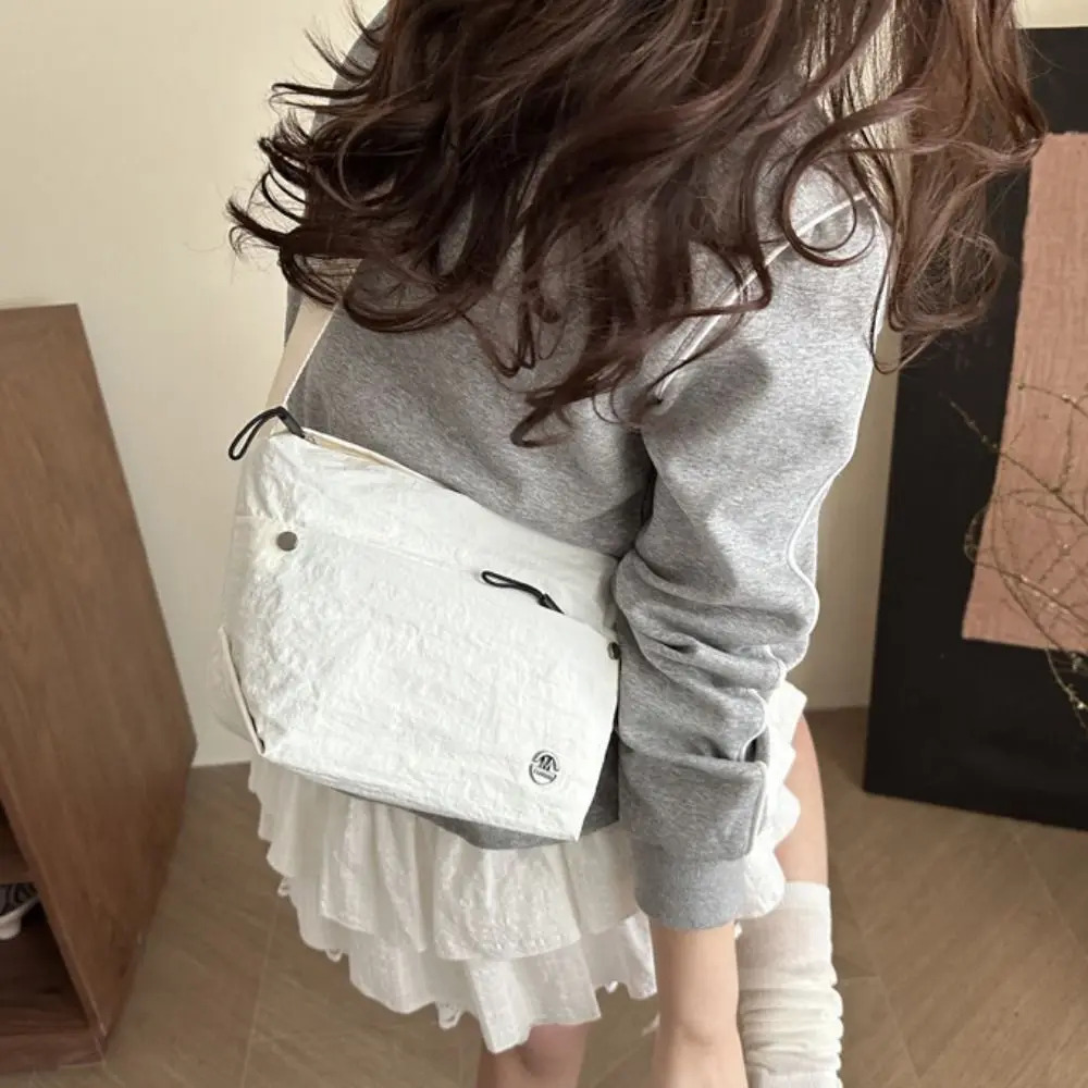 حقيبة كتف عصرية سريعة الجفاف من النايلون Harajuku حقيبة كروس للرجال محمولة حقيبة للعملات المعدنية بلون واحد حزمة الهاتف المحمول للرجال