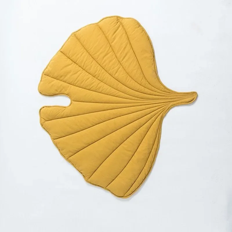 

Bedroom bedside blanket room floor mat Nordic wind ins wind leaf cotton leaf quilt bay window mat pure cotton seat cushion