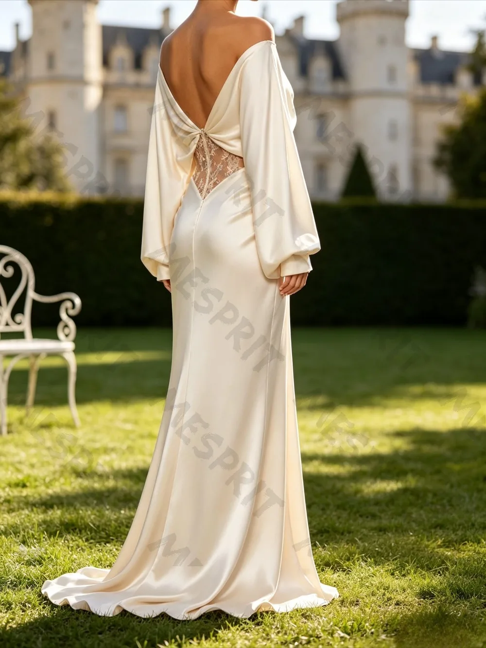 Customized Elegant Off Shoulder Mermaid Evening Gowns with Long Sleeves Backless Lace Patchwork Pleats and Floor Banquet Dresses